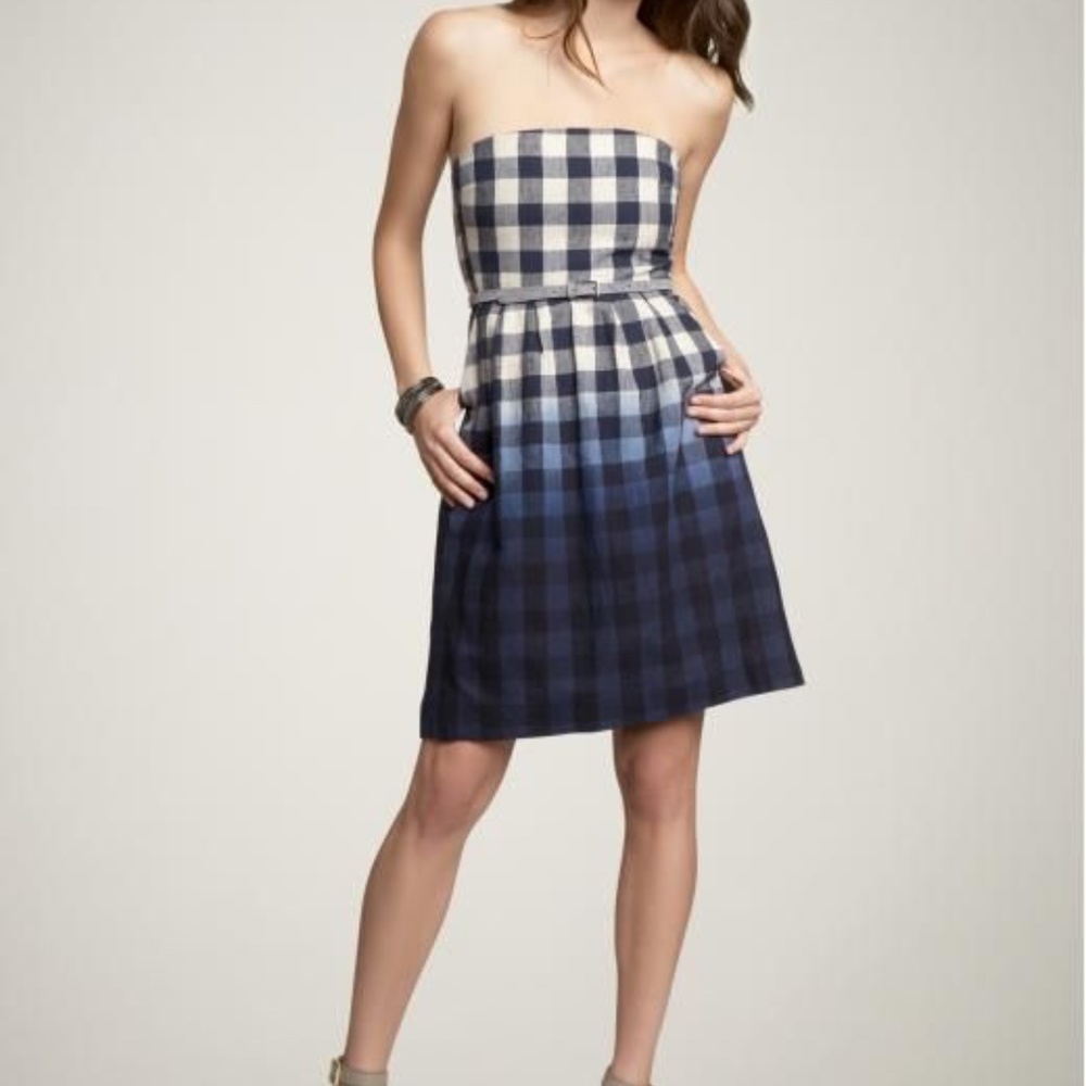 NWT Gap Buffalo Plaid Ombre Sleeveless Dress Size 6